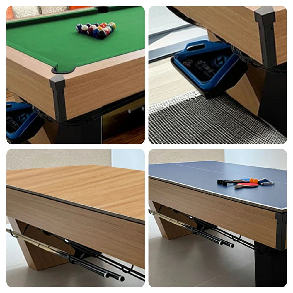CUETIQ 8FT Pool - Ball Multi-Function Automatic Marble 3-in-1 Table Return, Black Design