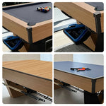 CUETIQ 8FT Pool - Ball Multi-Function Automatic Marble 3-in-1 Table Return, Black Design
