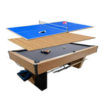 CUETIQ 8FT Pool - Ball Multi-Function Automatic Marble 3-in-1 Table Return, Black Design