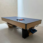 CUETIQ 8FT Pool - Ball Multi-Function Automatic Marble 3-in-1 Table Return, Black Design