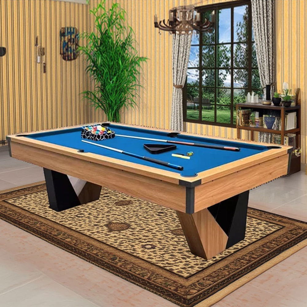 CUETIQ 8FT Billiard W/ MDF V-Frame Table Design Accessories