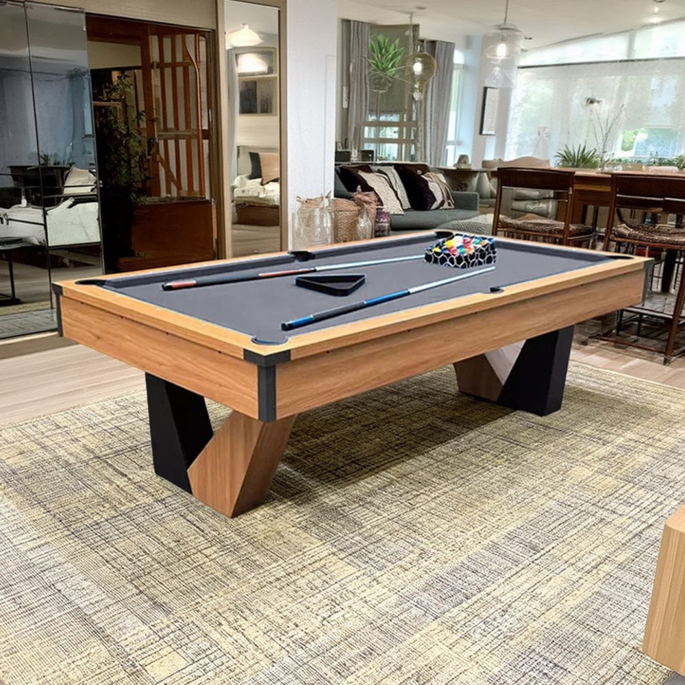 CUETIQ 8FT Billiard W/ MDF V-Frame Table Design Accessories
