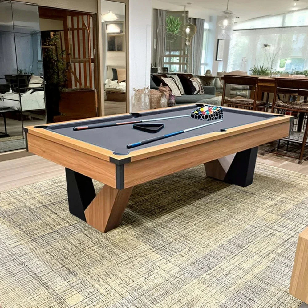 QUESLA 9FT Pool with System, Sturdy Equipped Ball Marble Table, Return Construction
