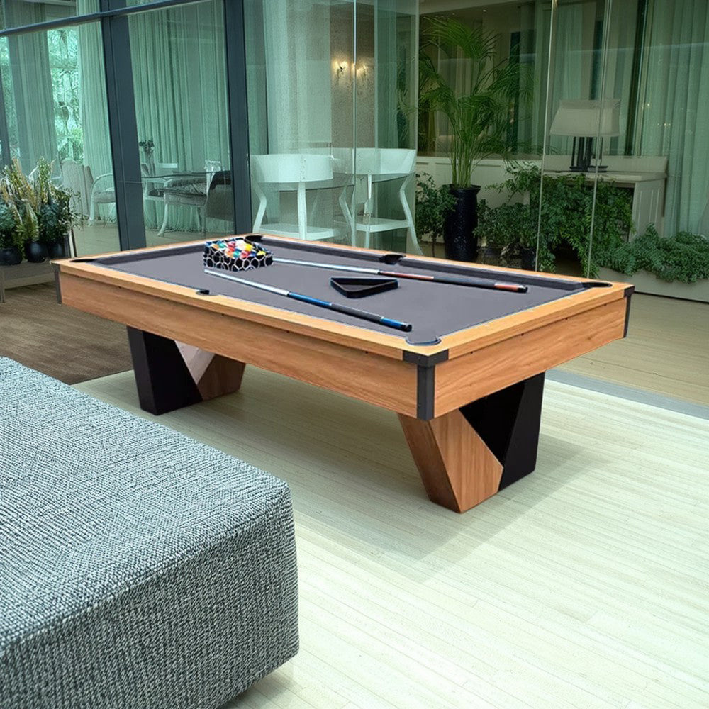 CUETIQ 7FT Table V-Frame W/ Billiard Design MDF Accessories