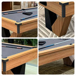 QUESLA 9FT Pool with System, Sturdy Equipped Ball Marble Table, Return Construction
