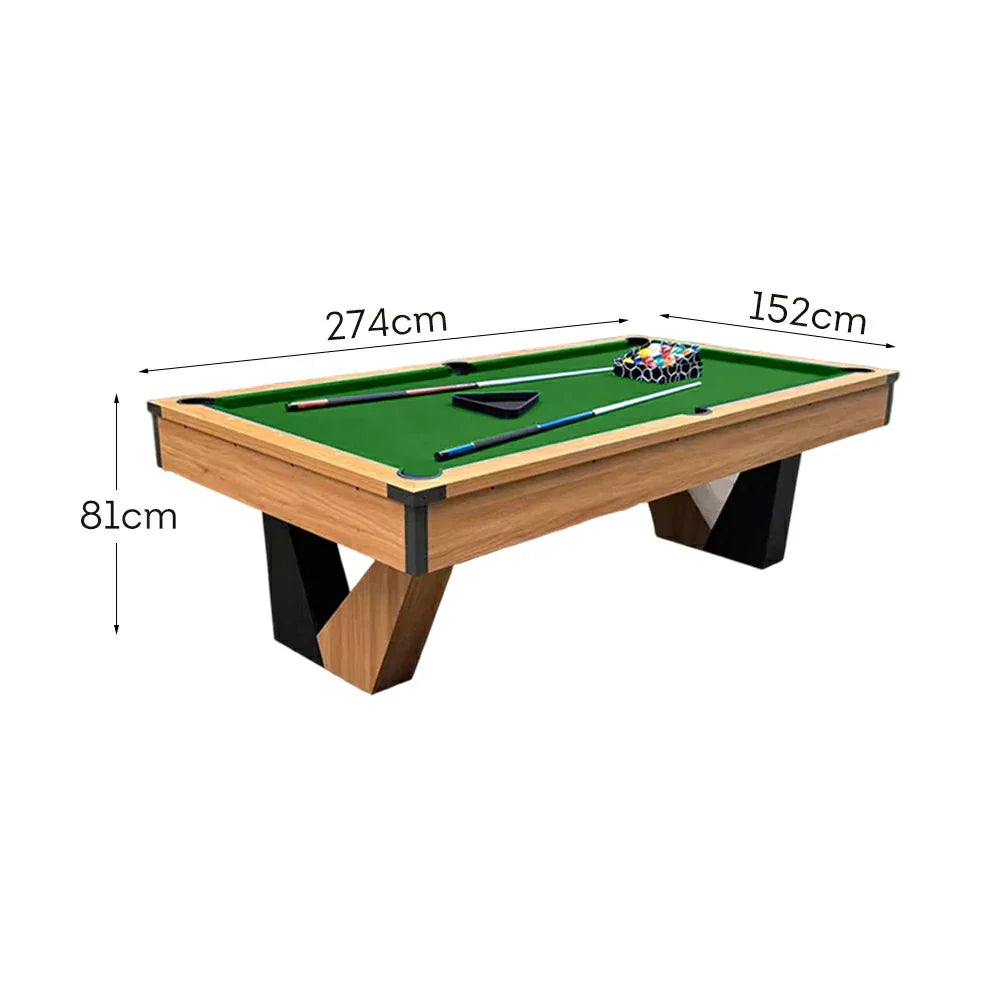 QUESLA 9FT Billiards, Office Table Ball Return Pong Desk, Marble 3-in-1 - Pool Ping System