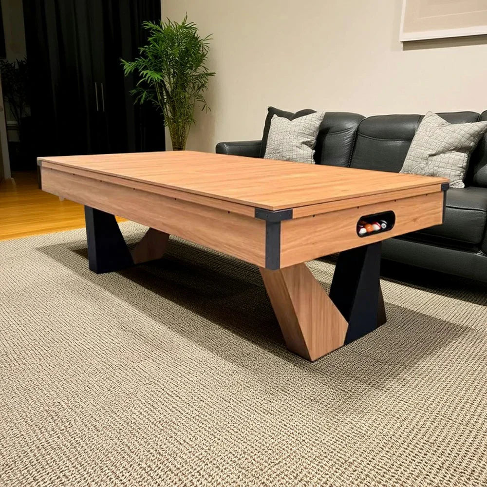 CUETIQ 3-IN-1 Table/Dining Billiard Accessories V-Frame MDF 7FT Table/Table Tennis Table W/ Design