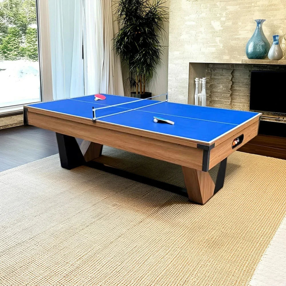 CUETIQ 3-IN-1 Table/Table Table 8FT MDF Accessories V-Frame Table/Dining Tennis W/ Billiard Design