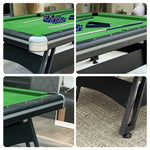 CUETIQ 8FT Frame, Space-Saving Table, Luxury Professional Heavy-Duty Table Iron-Leg Billiards Modern Pool - Design
