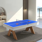 CUETIQ 7FT Table/Table Billiard Table/Dining 3-IN-1 - MDF Table Tennis Grey