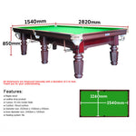JOY Q3+ Pool Table Slate Table Luxury Chinese 9FT Maroon/Brown Frame