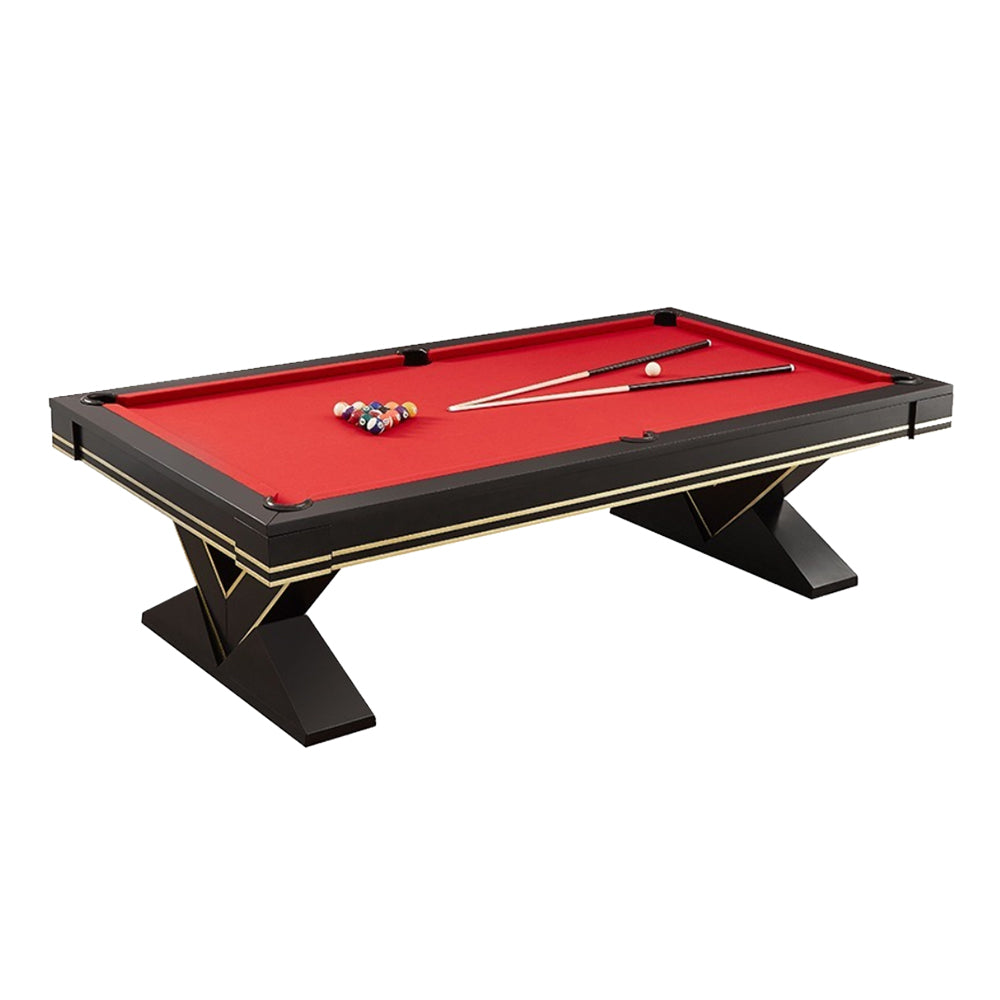 QUESLA TEGL010 Luxurious 7FT/8FT Solid Wood Table / Slate Table Top Billiard Pool Free Accessories
