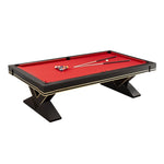 QUESLA TEGL010 Luxurious 7FT/8FT Solid Wood Table / Slate Table Top Billiard Pool Free Accessories