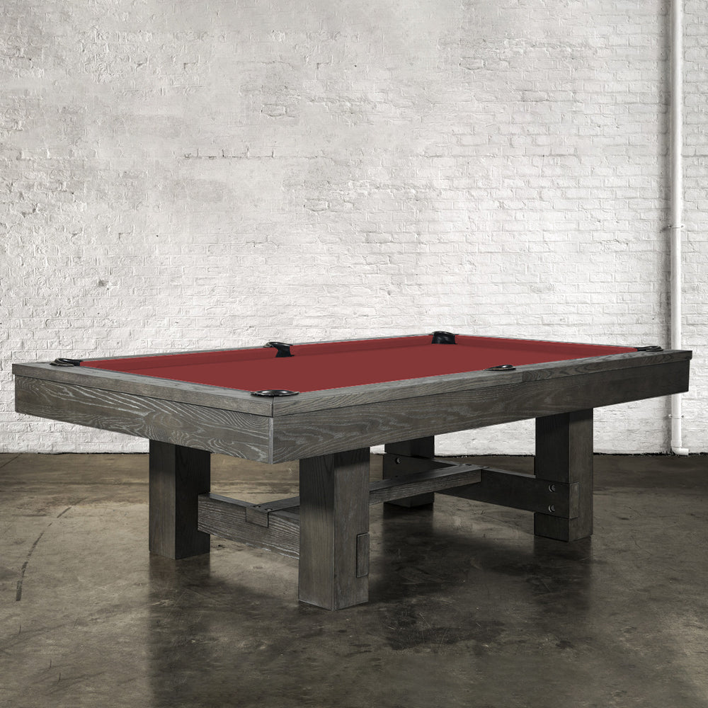 QUESLA WYJ03 Billiard W/ Table - Accessories Table Pool 8FT Free Slate Grey&Red