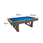 QUESLA WYJ05 Table W/ 8FT Accessories Slate - Free Table Billiard Pool Grey&Blue