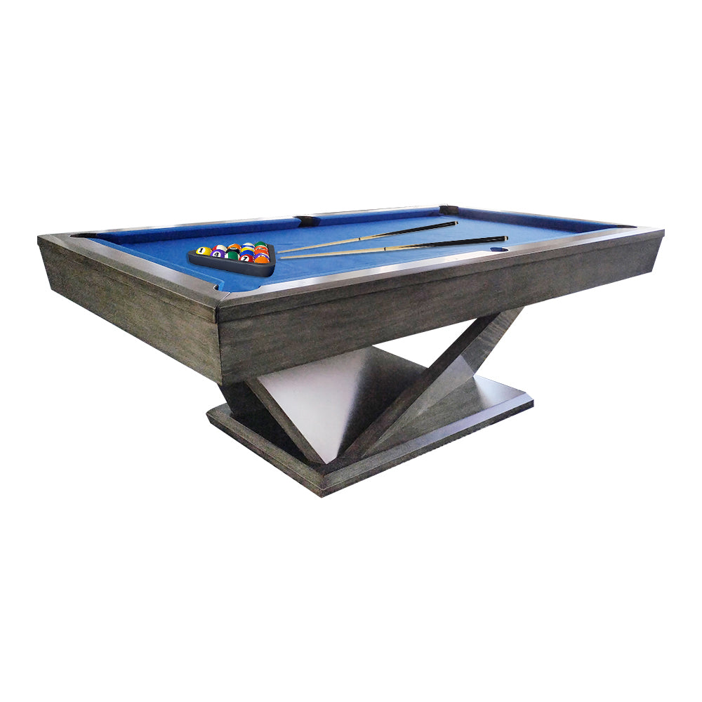 QUESLA WP06 Table Accessories W/ Pool Billiard Free Table Luxury 8FT - Slate Grey&Blue