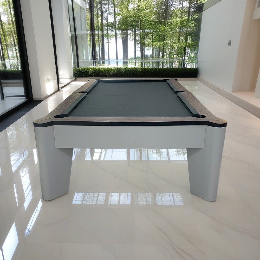 QUESLA G02 Table Accessories w/ 8FT - Slate Billiard Free Pool Table Grey&Grayish Blue