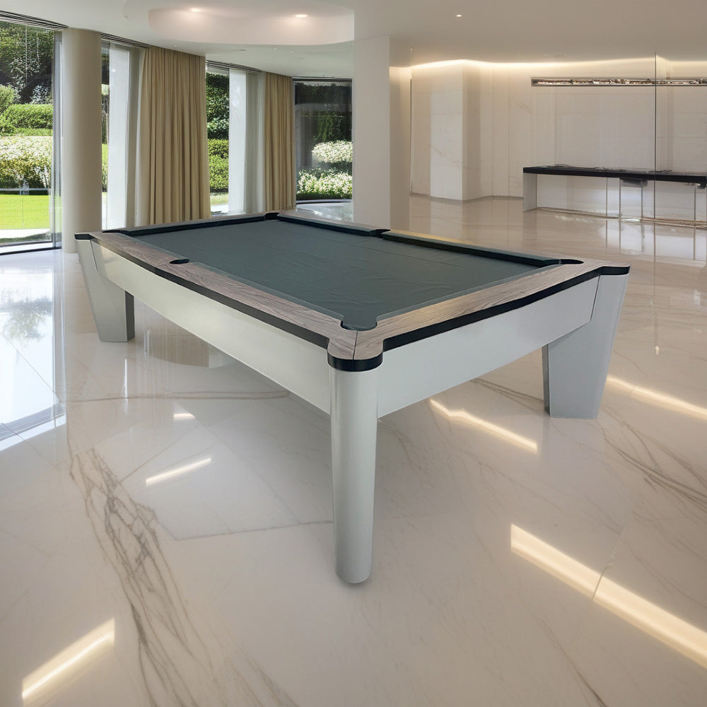 QUESLA G02 Table Accessories w/ 8FT - Slate Billiard Free Pool Table Grey&Grayish Blue