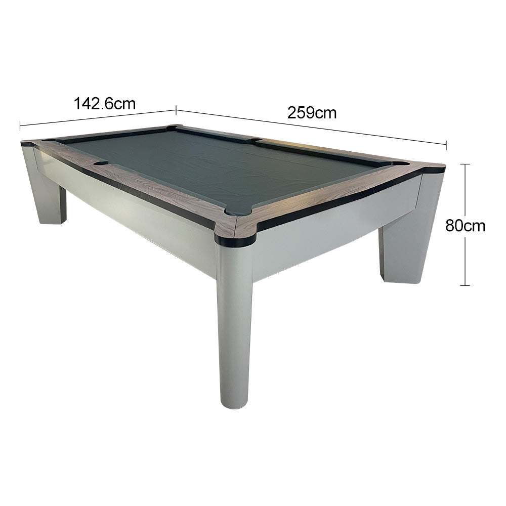QUESLA G02 Table Accessories w/ 8FT - Slate Billiard Free Pool Table Grey&Grayish Blue