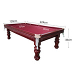 QUESLA HESTIA Table Billiards Snooker Table - Slate Pool 7FT Mahogany
