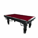 QUESLA 8FT Pool Professional Black Slate Reinforced - 2025 Nets Design Pro Timber Upgraded Ball Classic Legs with - Solid Billiard Model Table, Table Frame