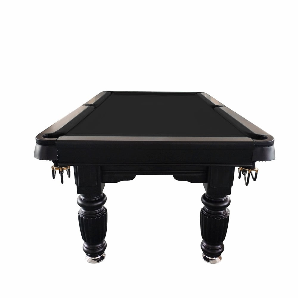 QUESLA 7FT Nets 2025 - Reinforced Upgraded Billiard - with Pool Ball Classic Design Table Timber Pro Professional Model Solid Legs Table, Slate Black Frame