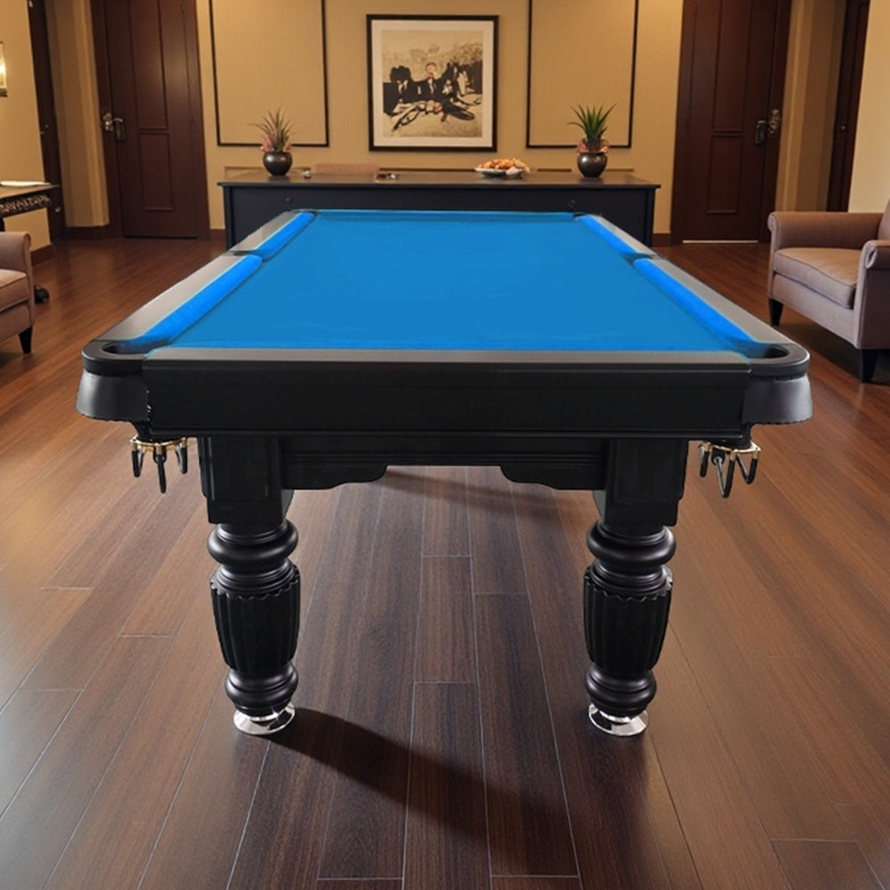 QUESLA 7FT Model Professional Solid Reinforced Design Pro Billiard - with Legs Black Pool Timber - 2025 Table, Nets Slate Upgraded Classic Ball Table Frame