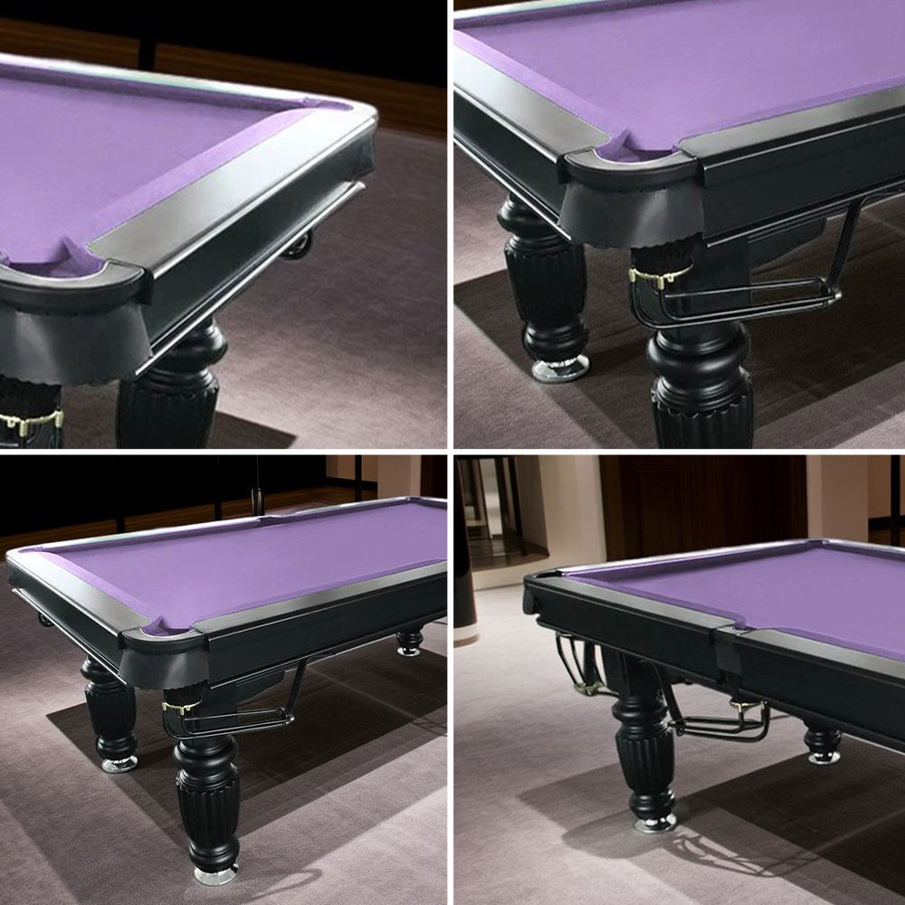 QUESLA 7FT Black Pool Ball - Design Upgraded Model Professional Reinforced Pro Legs Table - Solid Nets 2025 Billiard Table, with Timber Classic Slate Frame