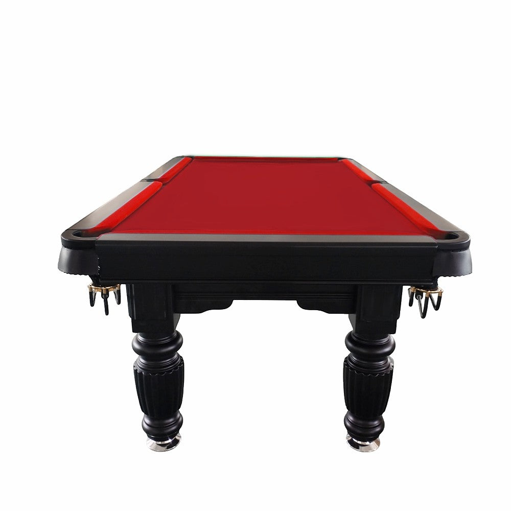 QUESLA 8FT Pool Professional Black Slate Reinforced - 2025 Nets Design Pro Timber Upgraded Ball Classic Legs with - Solid Billiard Model Table, Table Frame