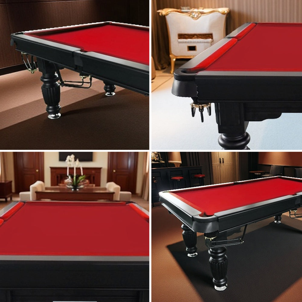 QUESLA 7FT Model Professional Solid Reinforced Design Pro Billiard - with Legs Black Pool Timber - 2025 Table, Nets Slate Upgraded Classic Ball Table Frame