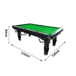 QUESLA 7FT Model Professional Solid Reinforced Design Pro Billiard - with Legs Black Pool Timber - 2025 Table, Nets Slate Upgraded Classic Ball Table Frame