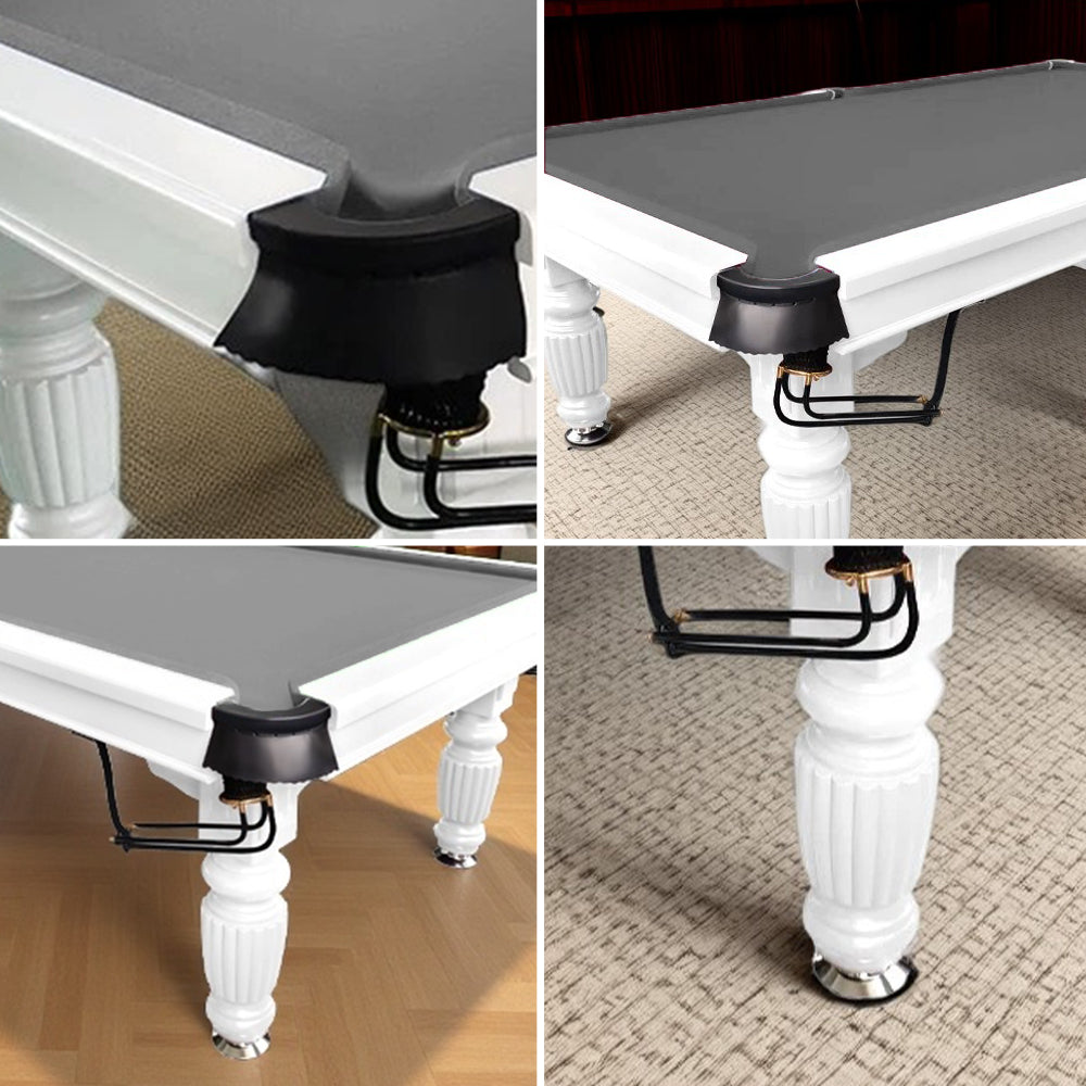 QUESLA 7FT Design Pool Pro Reinforced with - Model - Solid Professional Upgraded Timber Table, Billiard White Classic 2025 Nets Table Legs Ball Slate Frame