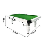 QUESLA 7FT - Nets Billiard with Reinforced Professional Slate 2025 Design Pro Classic Upgraded - Ball Solid White Model Table, Timber Pool Table Legs Frame