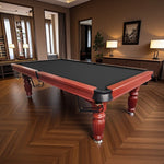 QUESLA 8FT - Legs 2025 Solid Table, Classic Timber - Billiard Pro Slate Design Upgraded Professional Ball Reinforced Nets Pool Walnut Table Model with Frame