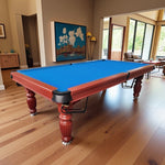 QUESLA 8FT Model Slate Nets - Design Timber Professional Classic with 2025 Pro Ball Table, Legs - Pool Upgraded Walnut Table Solid Reinforced Billiard Frame