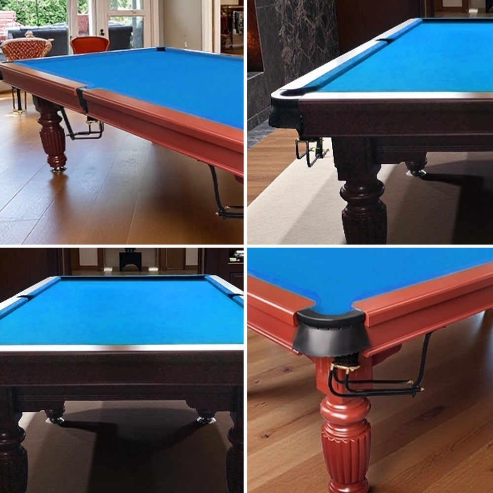 QUESLA 7FT Professional Ball Model Table Walnut - Timber Design Slate Upgraded Solid Reinforced Pro 2025 with Classic Table, Nets - Pool Legs Billiard Frame