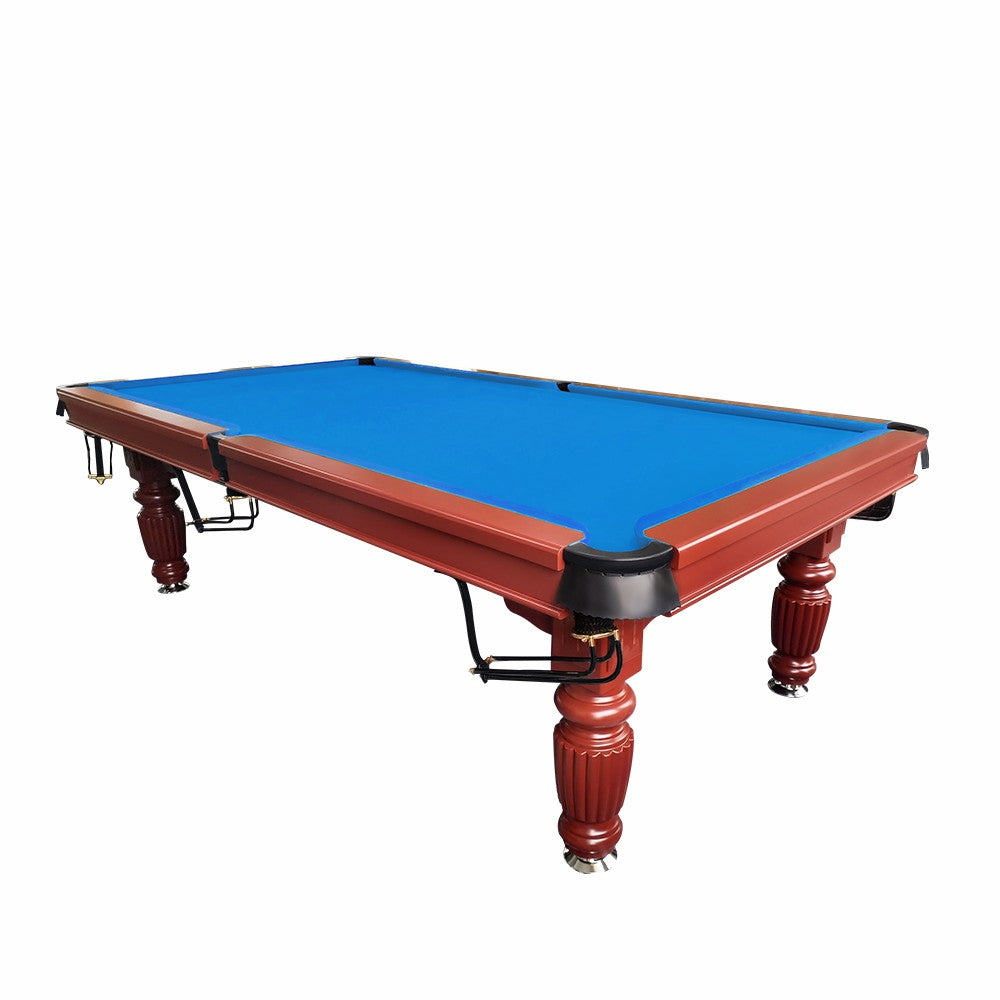 QUESLA 8FT - Legs 2025 Solid Table, Classic Timber - Billiard Pro Slate Design Upgraded Professional Ball Reinforced Nets Pool Walnut Table Model with Frame