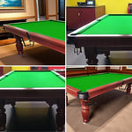 QUESLA 7FT Professional Ball Model Table Walnut - Timber Design Slate Upgraded Solid Reinforced Pro 2025 with Classic Table, Nets - Pool Legs Billiard Frame