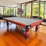 QUESLA 7FT Professional Ball Model Table Walnut - Timber Design Slate Upgraded Solid Reinforced Pro 2025 with Classic Table, Nets - Pool Legs Billiard Frame