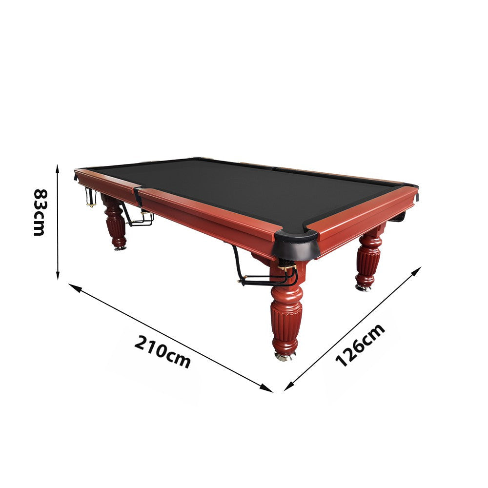 QUESLA 7FT Table, Legs Pro Nets Classic Timber Reinforced Table Design with Model Professional Upgraded Walnut Slate Billiard Pool Solid - 2025 Ball - Frame