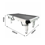 QUESLA 8FT Professional - Reinforced Pool Nets Design Solid White Pro Upgraded Ball Table Model Classic with 2025 Timber Table, Slate Billiard - Legs Frame