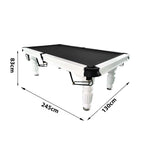 QUESLA 8FT Ball - Upgraded with Pro Billiard Pool Legs White Table, Design Slate Nets Classic - 2025 Timber Professional Table Solid Reinforced Model Frame