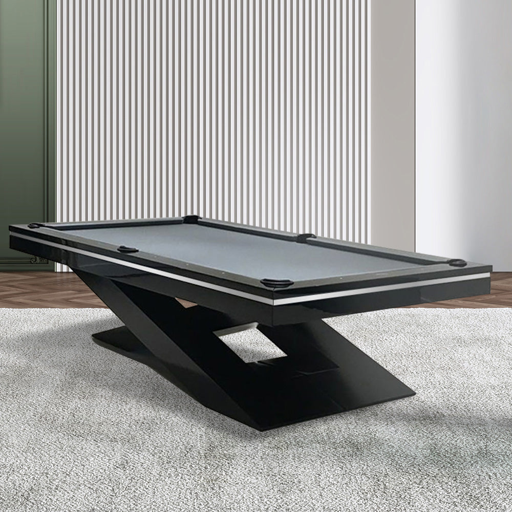 QUESLA WP09 w/ Slate Table Table - Slate Pool Billiard Free Accessories 25mm 8FT Black&Black