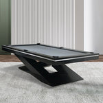 QUESLA WP09 Slate Table Billiard Slate - Accessories Table w/ 9FT Free 25mm Pool Black&Black