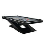 QUESLA WP09 w/ Slate Table Table - Slate Pool Billiard Free Accessories 25mm 8FT Black&Black