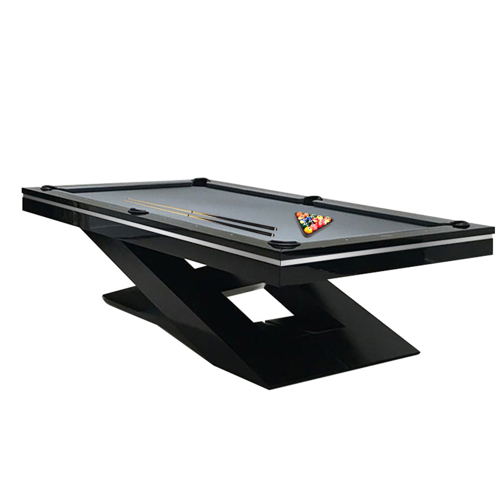 QUESLA WP09 w/ Slate Table Table - Slate Pool Billiard Free Accessories 25mm 8FT Black&Black