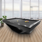 QUESLA WP11 w/ Pool Table Billiard Accessories Free 8FT Luxury Slate Table-Black&Grey