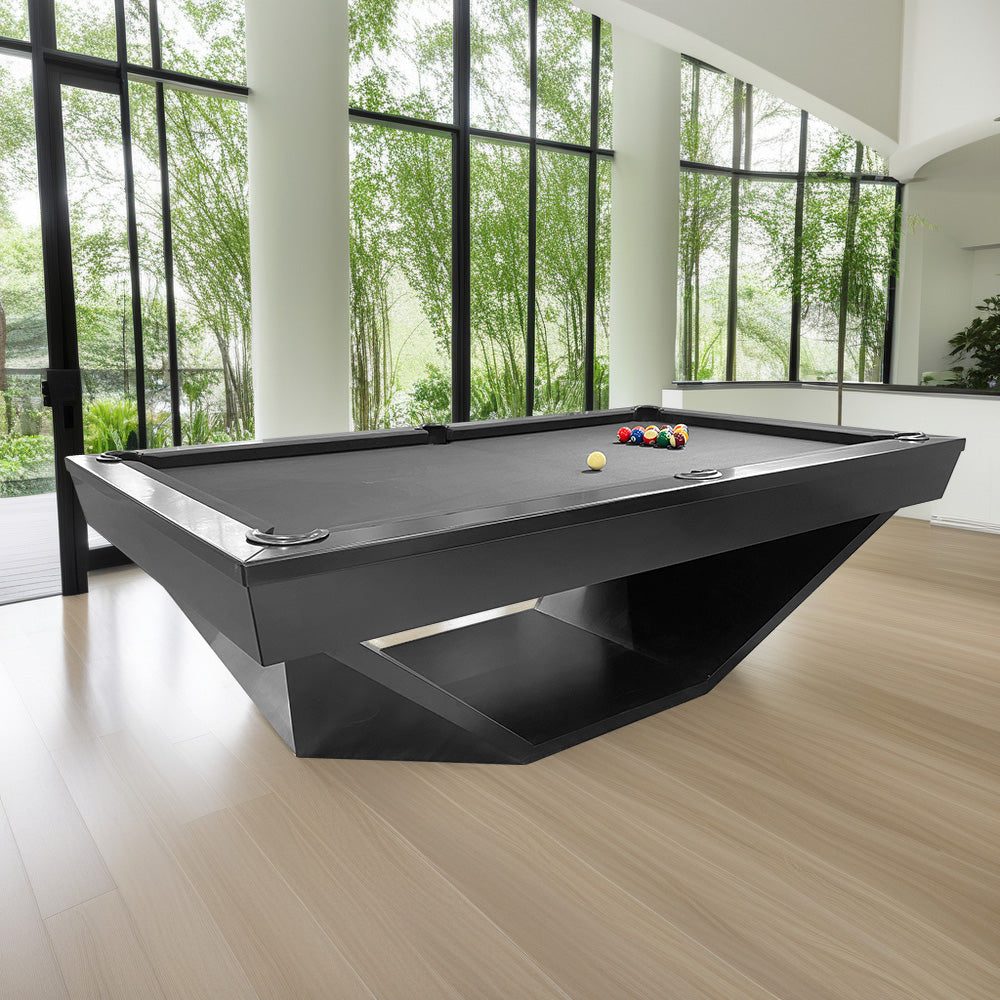 QUESLA WP11 Billiard w/ 7FT Luxury Table Free Pool Slate Accessories Table-Black&Grey