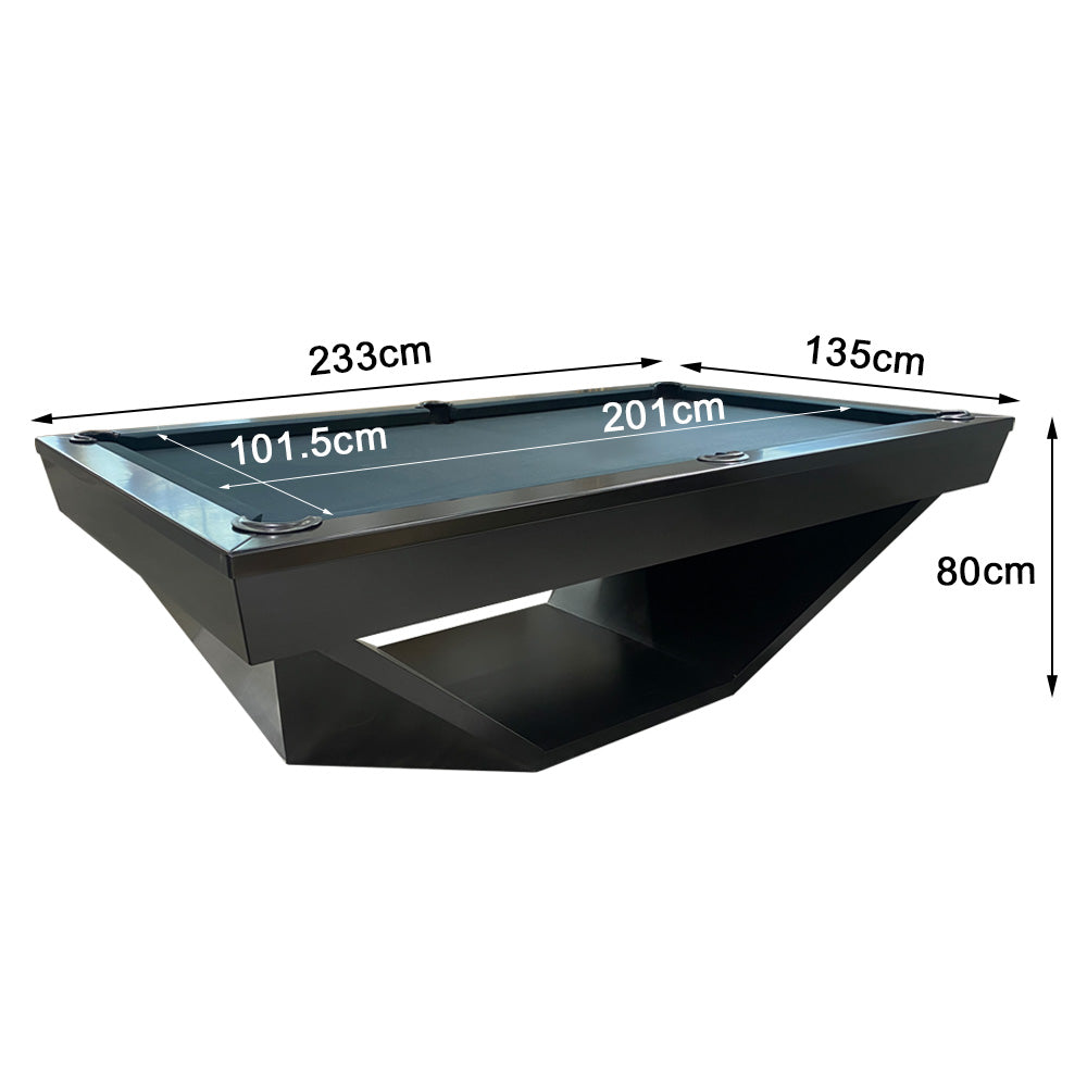 QUESLA WP11 Billiard w/ 7FT Luxury Table Free Pool Slate Accessories Table-Black&Grey