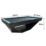 QUESLA WP11 w/ Pool Table Billiard Accessories Free 8FT Luxury Slate Table-Black&Grey